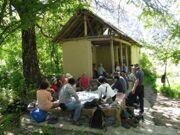 Uzbekistan. Picnic on the bank of Aksarsay river 