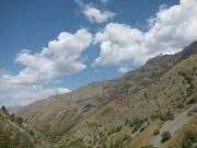  Uzbekistan Mountains. trekking to Aksarsay waterfall