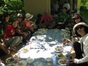 Uzbekistan. Picnic on the bank of Aksarsay river 