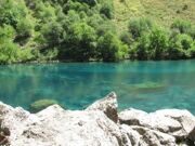 Uzbekistan mountains. Urungach lake hiking