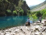 Uzbekistan mountains. Urungach lake hiking