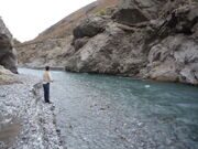 Uzbekistan mountains Koksu river fishing