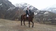 Horse riding in uzbekistan mountains