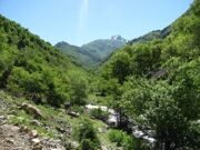 Uzbekistan. trekking to Aksarsay waterfall 