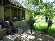 Uzbekistan. Picnic on the bank of Aksarsay river 